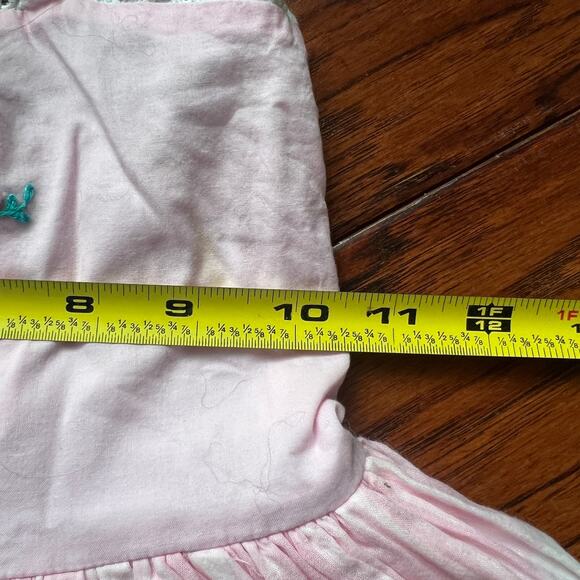 Well Dressed Wolf 4 Flower Basket Sundress Pink Plaid Cottagecore Floral Coastal - Picture 6 of 7